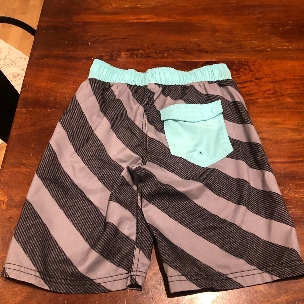 Cat & jack boys swim gray Aqua trunks summer vacation pool beach day play shorts
